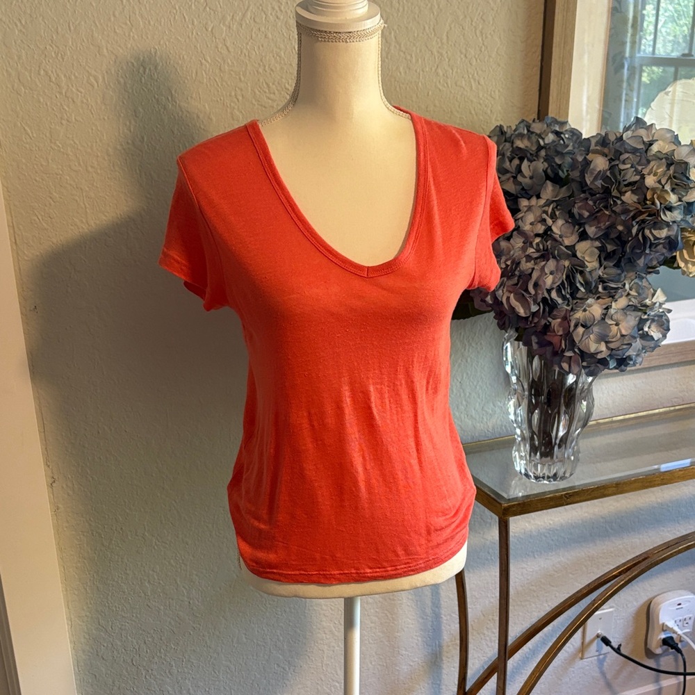 Banana Republic orange machine washable short sleeve T-shirt sz XS